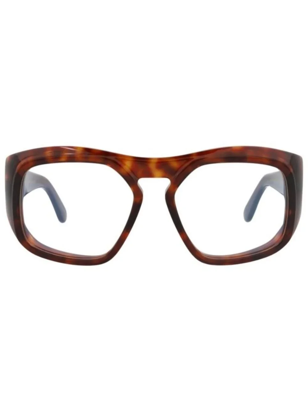 New Valentino Unisex Square/Rectangle Havana-Havana-Transparent Fashion Designer